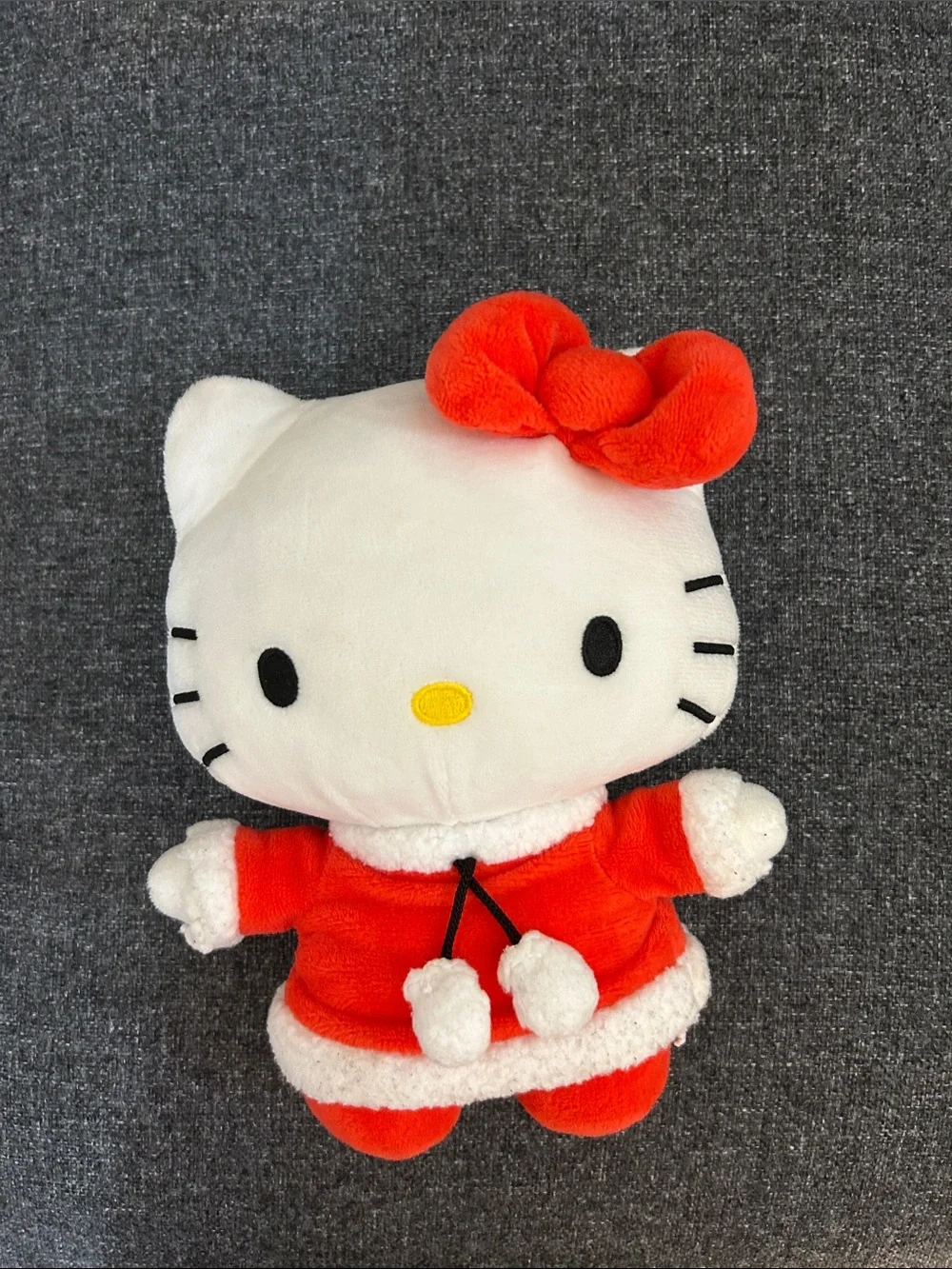 Sanrio Hello Kitty Plush in White and Red Holiday Outfit